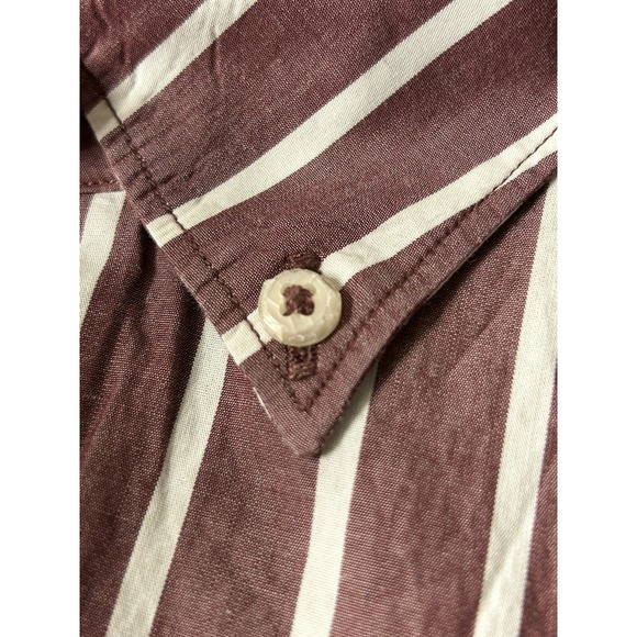 Tommy Bahama Men Size XL Striped Button Front Long Sleeve Pima Cotton Shirt - Picture 6 of 7
